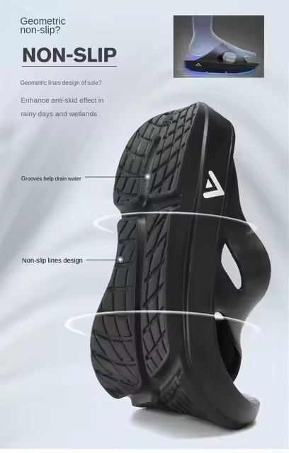 Orthopedic recovery sandals and slides